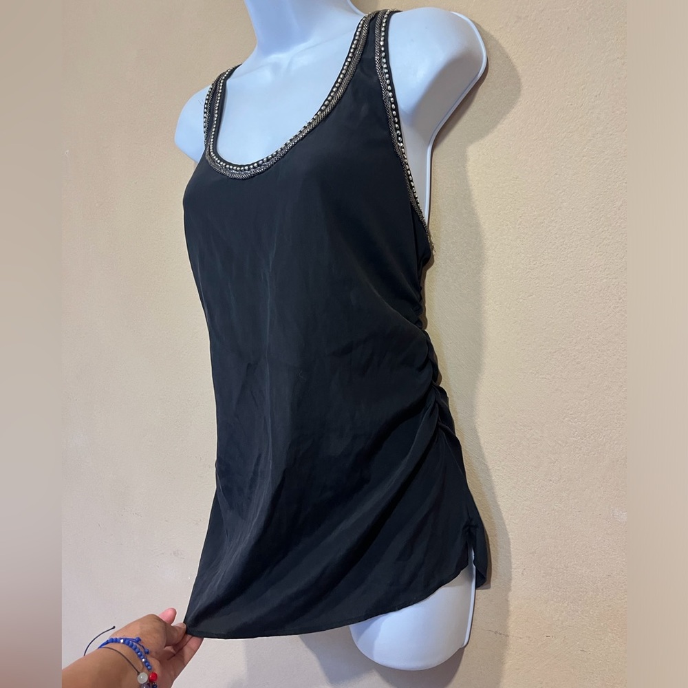 Bebe Silk Beaded Racerback Top - Picture 4 of 7
